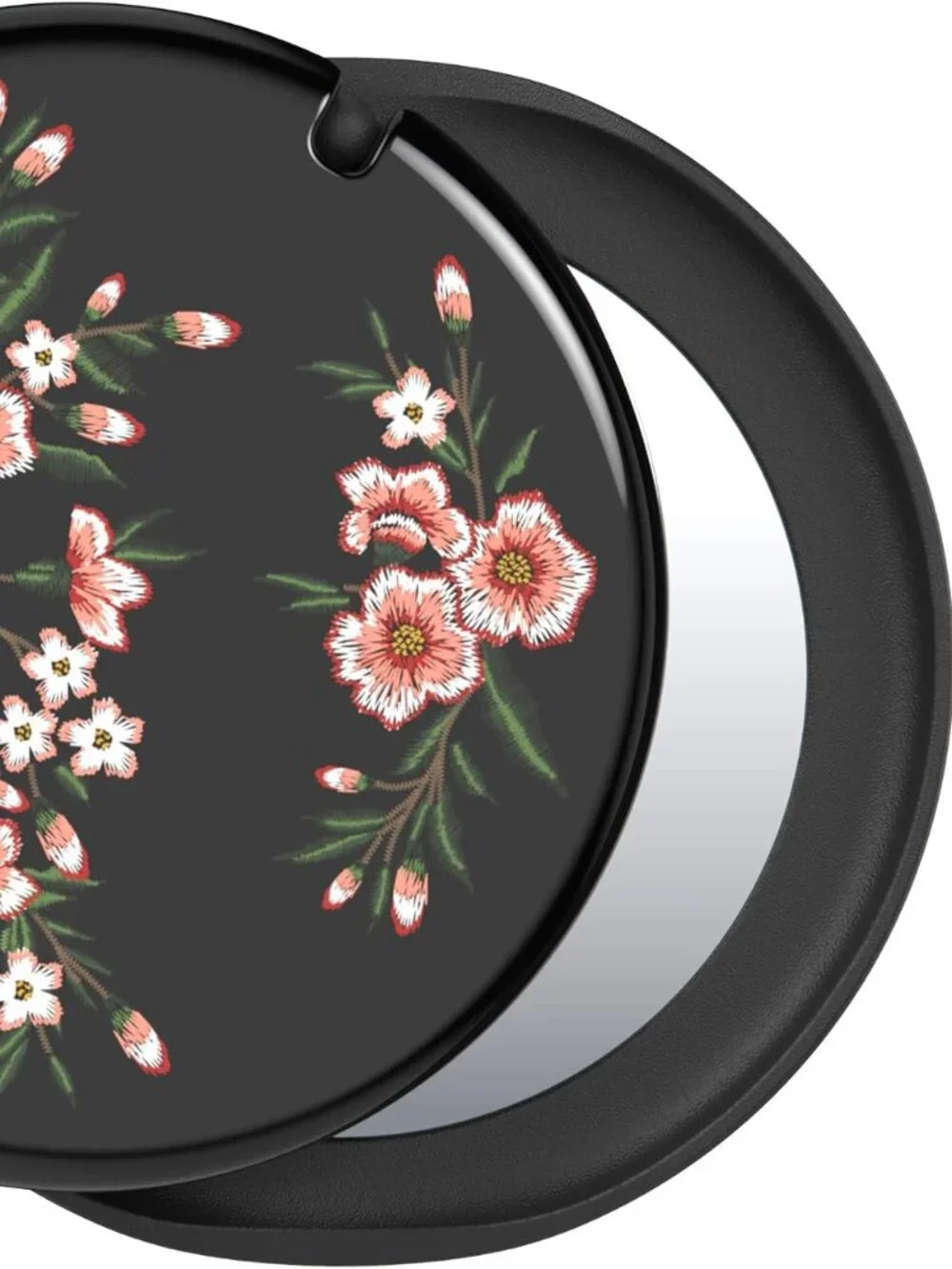 PopSockets PopMirror Pop Grip/Stand + Mirror Compact Black/Pink Blossom